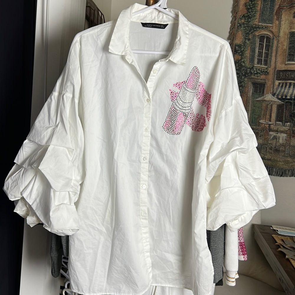 Zara woman puffy sleeve